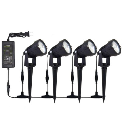 White LED Landscape Lighting  Garden Lights Low Voltage LED Landscape Lights Transformer IP67 Waterproof Outdoor Spotlights