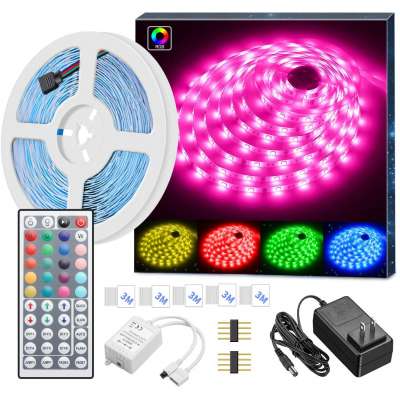 16.4ft RGB LED Light Strip 5050 LED Tape Lights Color Changing LED Strip Lights with Remote Home Lighting Flexible Strip Lights