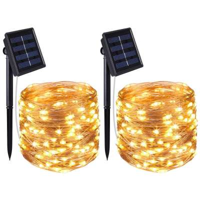 Solar Powered String Lights 150 LED Copper Wire Lights Indoor Outdoor Waterproof Solar Decoration Lights for Garden